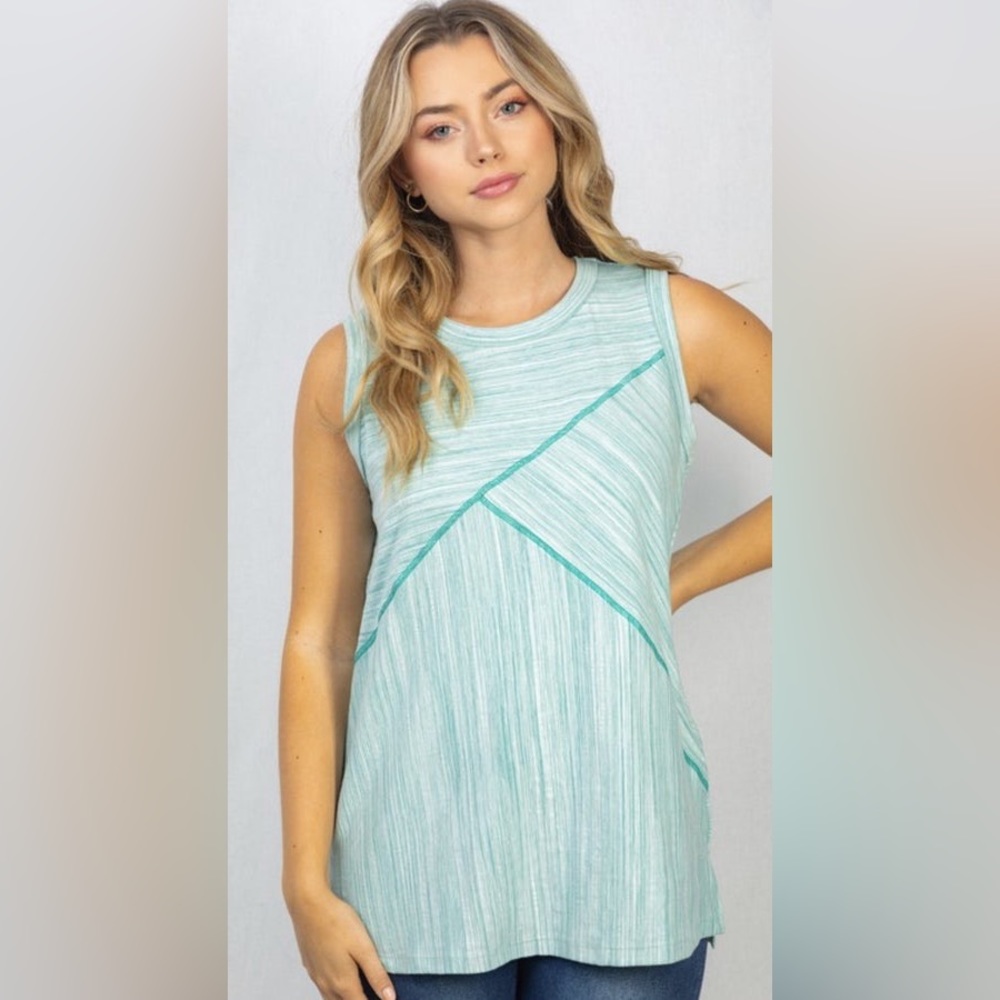 Asymmetrical Reverse Stitch Tank